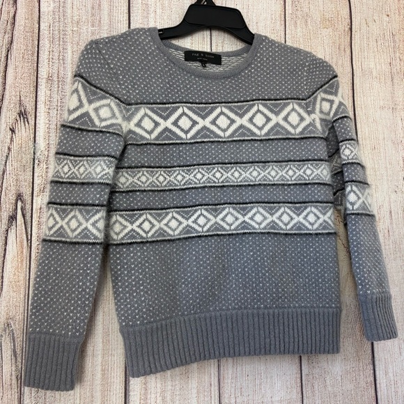 Rag & bone  Womens Wool/ Angora Fair Isle Sweaters size small - Picture 2 of 13
